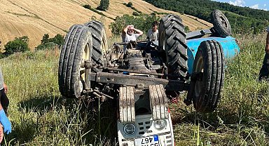Bafra'da traktör devrildi: 1 ölü