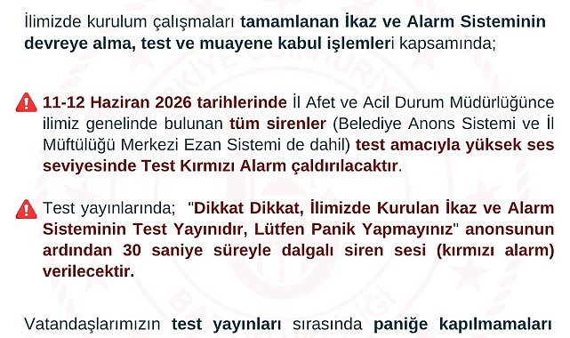 Bartın'da afetler için ikaz ve alarm sistemi kuruldu