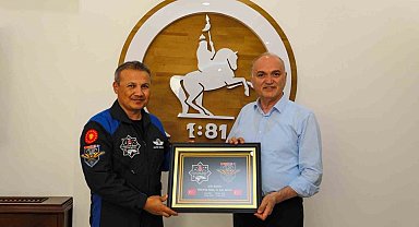 Başkan Özlü, Türkiye'nin ilk astronotunu ağırladı