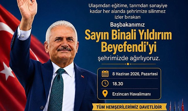 Binali Yıldırım Erzincan'a geliyor