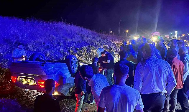 Bingöl'de otomobil takla attı: 1 yaralı