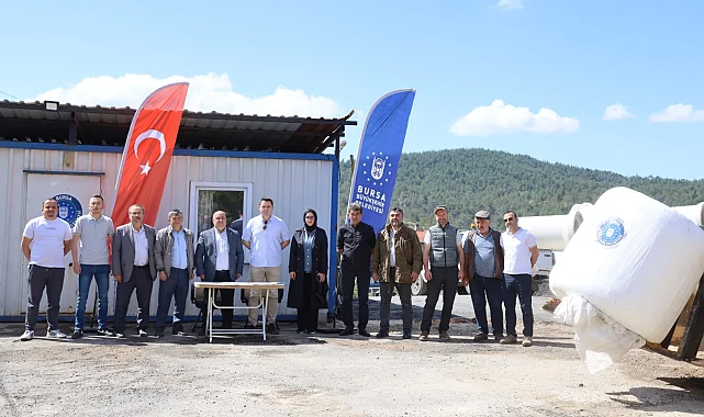 Bursa Büyükşehir'den üreticiye kaba yem desteği