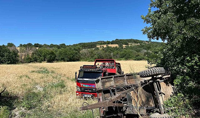 Çanakkale'de devrilen traktörün sürücüsü hayatını kaybetti