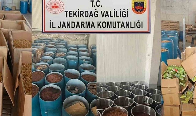 Çerkezköy'de 84 milyon TL değerinde kaçak tütün ele geçirildi