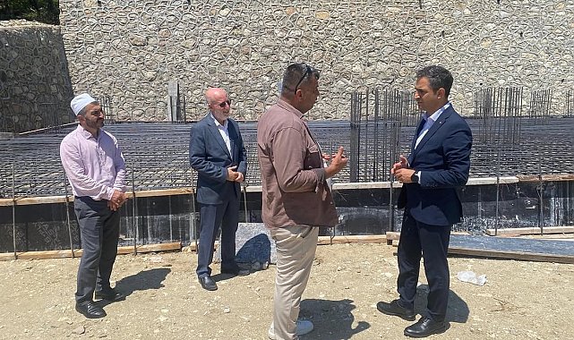 Çökek Mahallesi'nde cami inşaatı devam ediyor