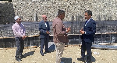 Çökek Mahallesi'nde cami inşaatı devam ediyor
