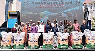 Denizli'de yetiştiriciye yem desteği devam ediyor