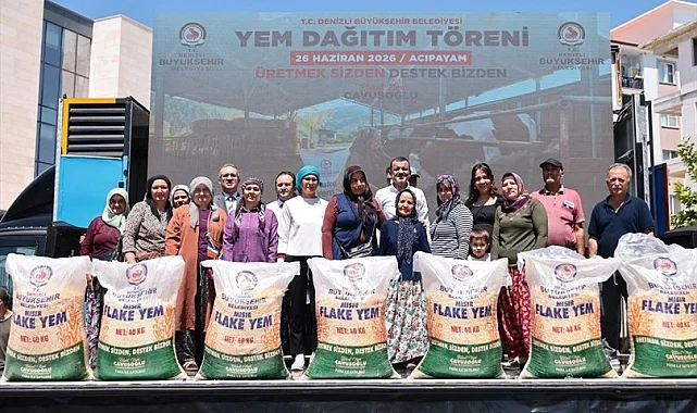 Denizli'de yetiştiriciye yem desteği devam ediyor