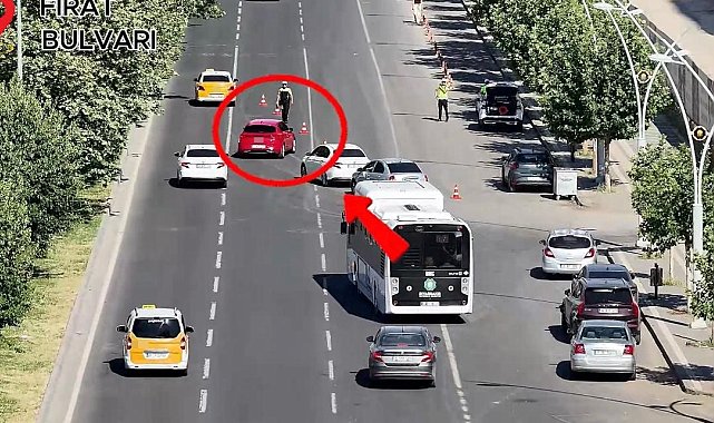 Diyarbakır'da yayalara yol vermeyen araçlara denetim