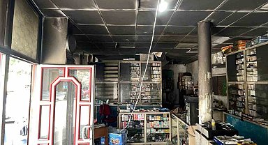 Eczanede çıkan yangın itfaiyenin müdahalesiyle söndürüldü