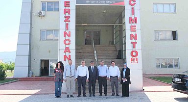 Erzincan Belediye Başkanı Bekir Aksun, çimento fabrikasını ziyaret etti