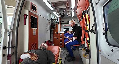 Erzurum Şehir Hastanesi'nde gerçeği aratmayan tatbikat