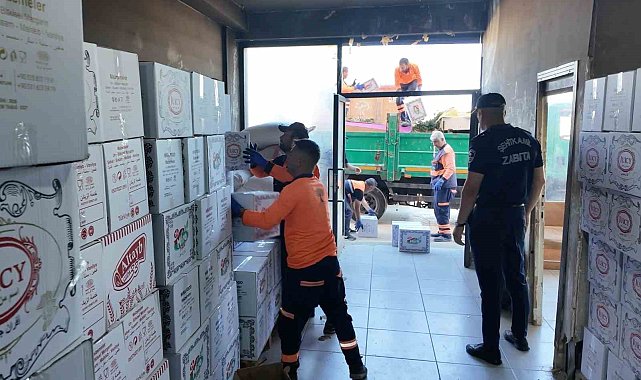 Gaziantep'te 2 ton bozuk kuru pasta imha edildi