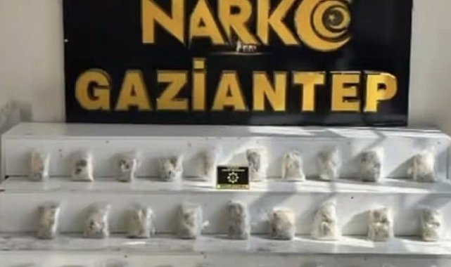 Gaziantep'te 22 kilo uyuşturucu ele geçirildi: 8 şahıs tutuklandı