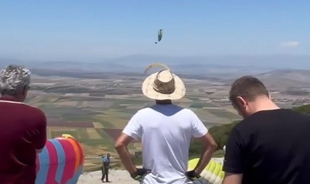 Gaziantep'te yürekleri ağza getiren paraşüt kazası