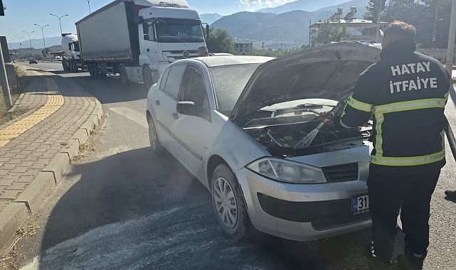Hassa'da otomobil yangını