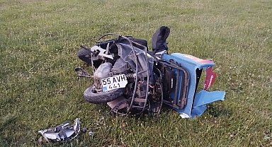 Kamyonetin çarptığı motosiklet sürücüsü hayatını kaybetti