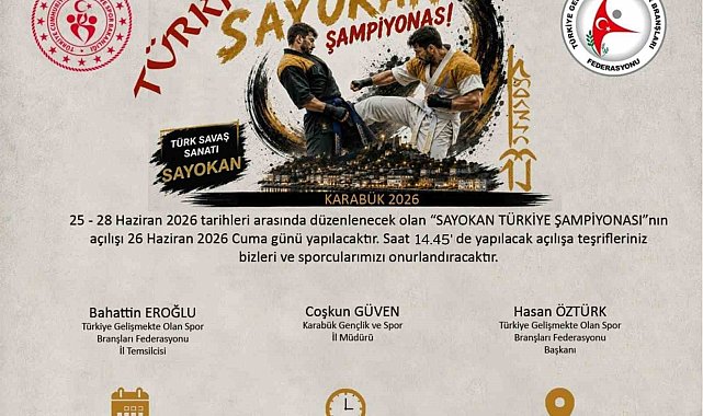Karabük, Sayokan Türkiye Şampiyonası'na ev sahipliği yapacak