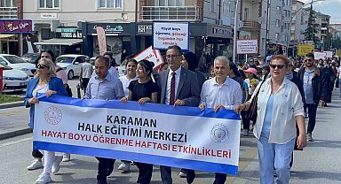 Karaman'da 'Hayat Boyu Öğrenme Haftası' yürüyüşle başladı