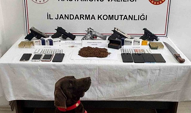 Kastamonu'da uyuşturucu ve silah operasyonu: 3 tutuklama