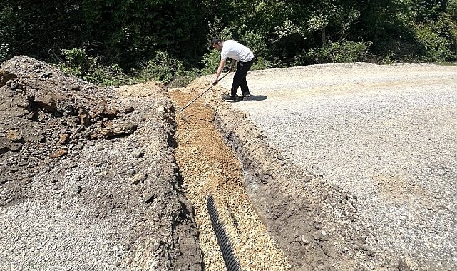 Kaynaşlı'da Sazköy'ün yağmur suyu ve drenaj altyapısı güçlendirildi