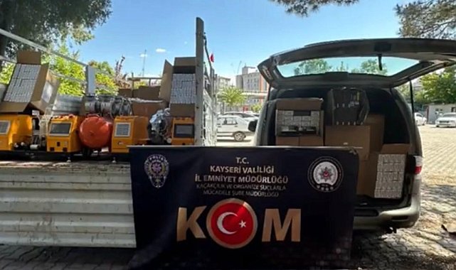 Kayseri'de 1 milyon 50 bin adet makaron ele geçirildi: 1 gözaltı