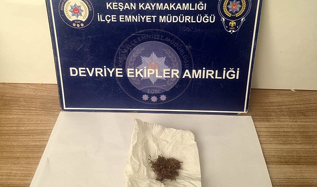 Keşan'da uyuşturucu ele geçirildi