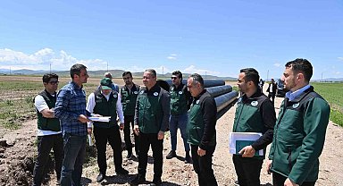 Kırklartepe Barajı sulama inşaatında incelemeler yapıldı