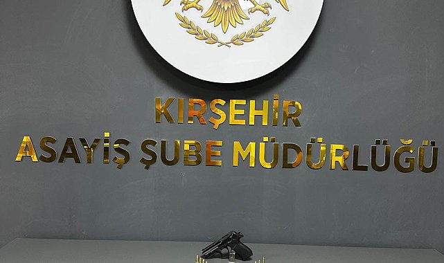 Kırşehir'de ruhsatsız tabanca ve fişek ele geçirildi