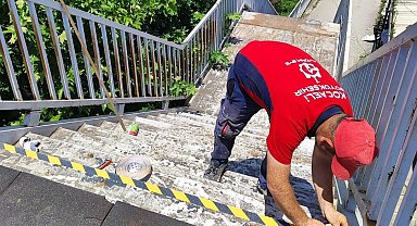 Kocaeli Büyükşehir'den üst geçitlere güvenli bakım