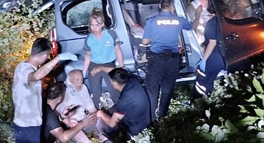 Kontrolden çıkan araç şarampole yuvarlandı: 2 yaralı