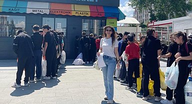 Kütahya Ahteri İmam Hatip Ortaokulu'ndan Sıfır Atık projesine anlamlı destek