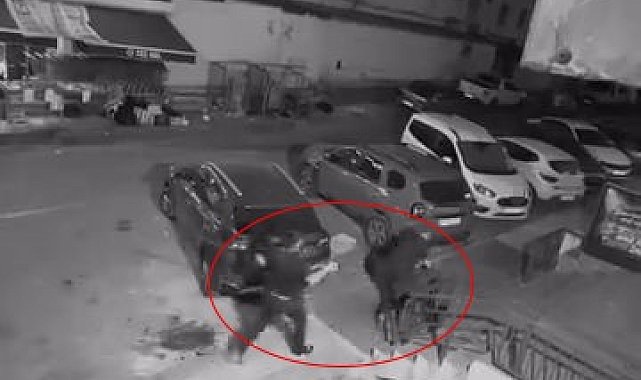 Lastik ve kriko hırsızlığı kameraya yansıdı