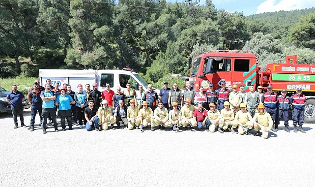 Manisa'da 5 ilçede eş zamanlı orman yangını tatbikatı gerçekleştirildi