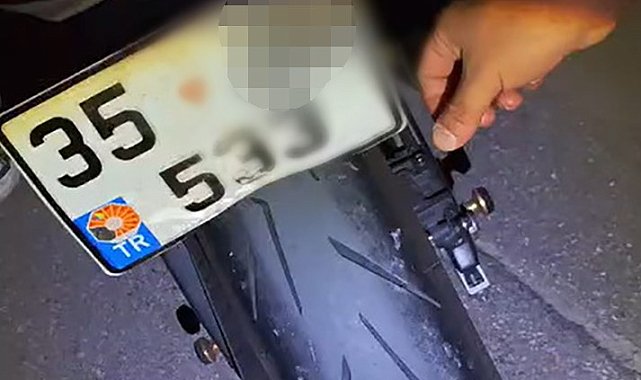 Manisa'da katlanır plakalı motosiklete 156 bin TL ceza