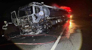 Mardin'de yakıt tankerinde çıkan yangın söndürüldü