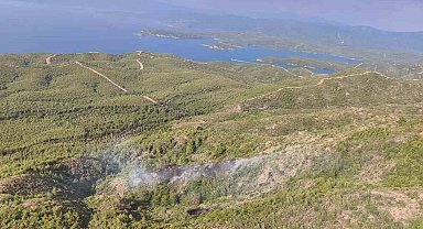 Marmaris'teki yıldırım kaynaklı orman yangını söndürüldü