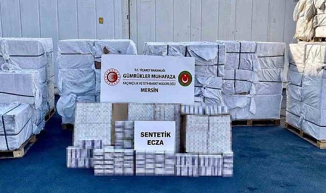 Mersin Limanında dev ilaç operasyonu: 4,9 milyar liralık kapsül ele geçirildi