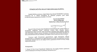 MHP'li Ersoy, Sindelhöyük Mahallesi'nin aile sağlığı merkezi talebini TBMM'ye taşıdı