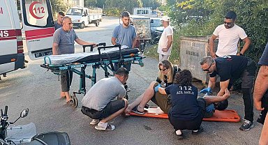 Motosikletiyle yola savrulan sürücü yaralandı