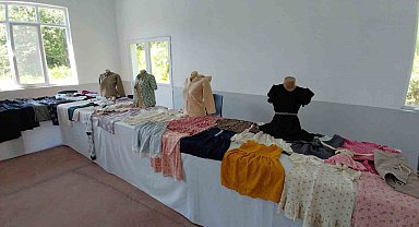 Mudurnu'da kadınların el emeği göz nuru eserleri görücüye çıktı