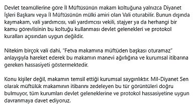 Müftülük makamı tartışması: "Fetva makamına müftüden başkası oturamaz"