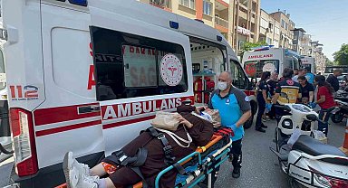 Nazilli'de yaya geçidinde korkutan kaza: 5 yaralı