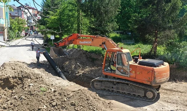 Ordu Korgan'da yağmur suyu hattı çalışması başlattı