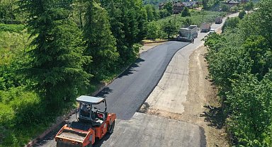 Ordu'da Çatalpınar Göller Mahallesi yolu asfaltlandı