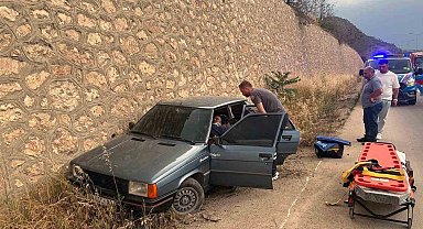 Otomobil şarampole uçtu: 1 yaralı