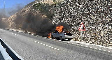 Otomobili alev alev yanan adam, "Cana geleceğine mala gelsin" diyerek kendini teselli etti