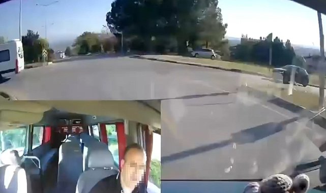 Sakarya'da savcı ile minibüs şoförünün trafikteki kavgası kamerada