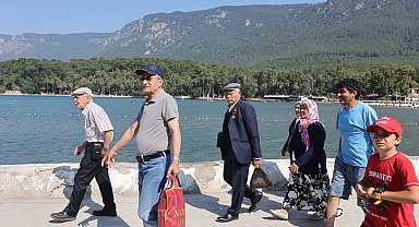 Şehit aileleri ve gaziler Muğla'nın doğal güzelliklerinde buluştu