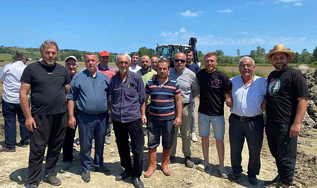Sinop'ta sulama hattı patladı, çeltik üreticisi tepki gösterdi
